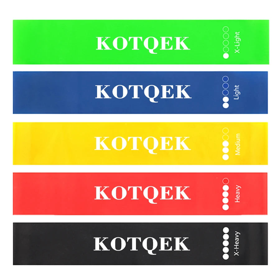 CG LOGO Color Resistance Loop Bands Set – 5-Level Natural Latex
