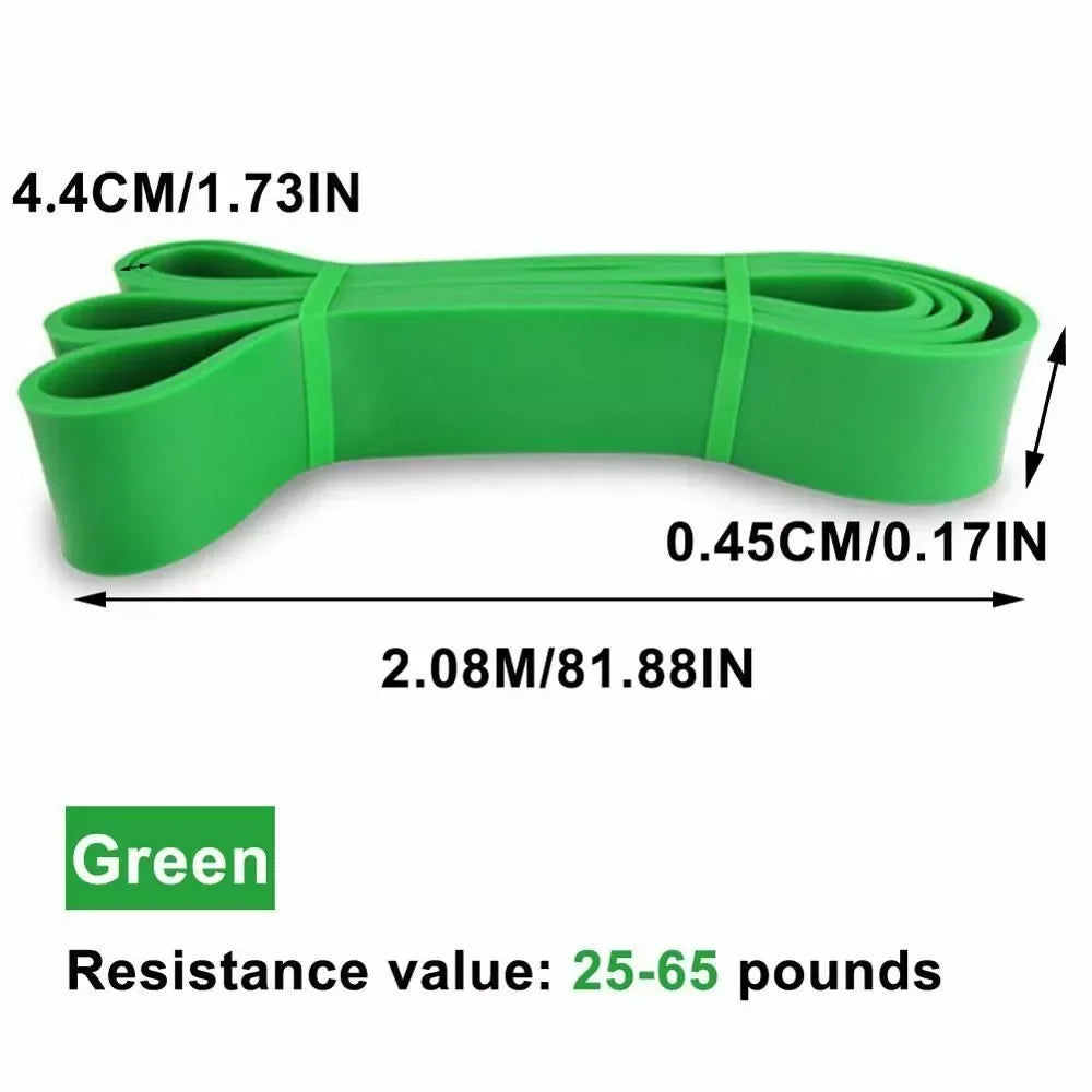 green 50-150lbs Color Latex Resistance Exercise Band – Full-Body Strength Training
