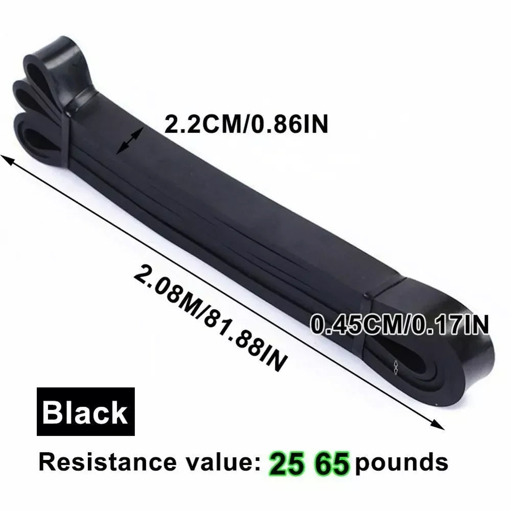 black 30-50lbs Color Latex Resistance Exercise Band – Full-Body Strength Training