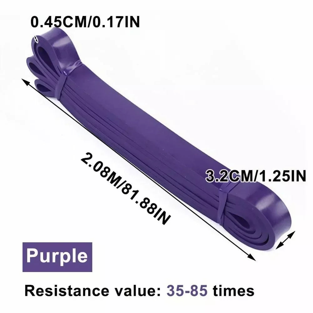 purple 40-80lbs Color Latex Resistance Exercise Band – Full-Body Strength Training