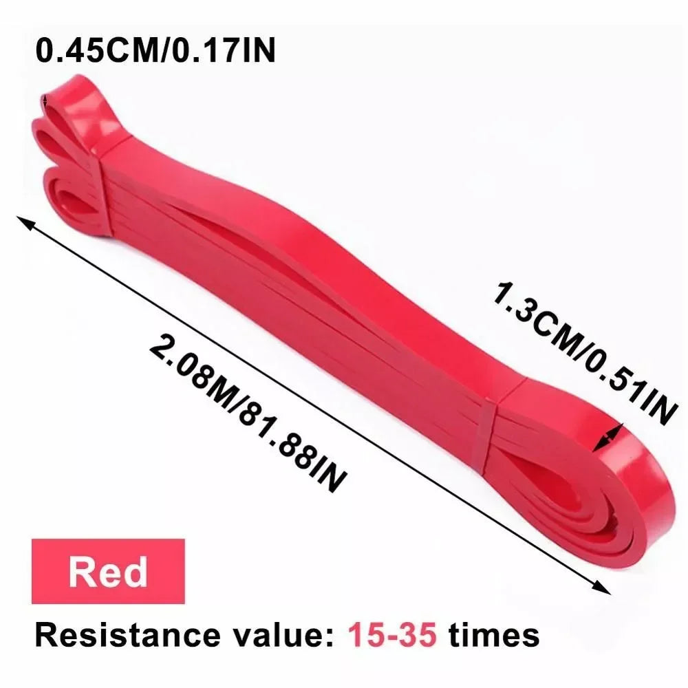 red 20-35lbs Color Latex Resistance Exercise Band – Full-Body Strength Training